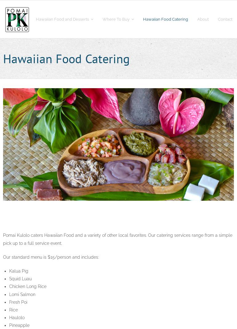 Pomai Kulolo, LLC Menu