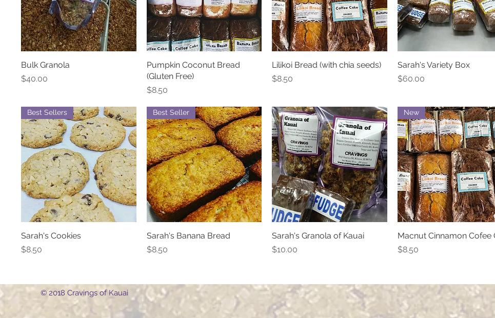 Cravings of Kauai Menu