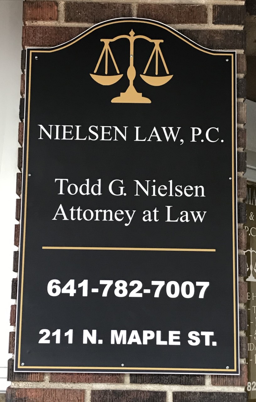 Nielsen Law, P.C. Todd G. Nielsen 211 N Maple St, Creston Iowa 50801