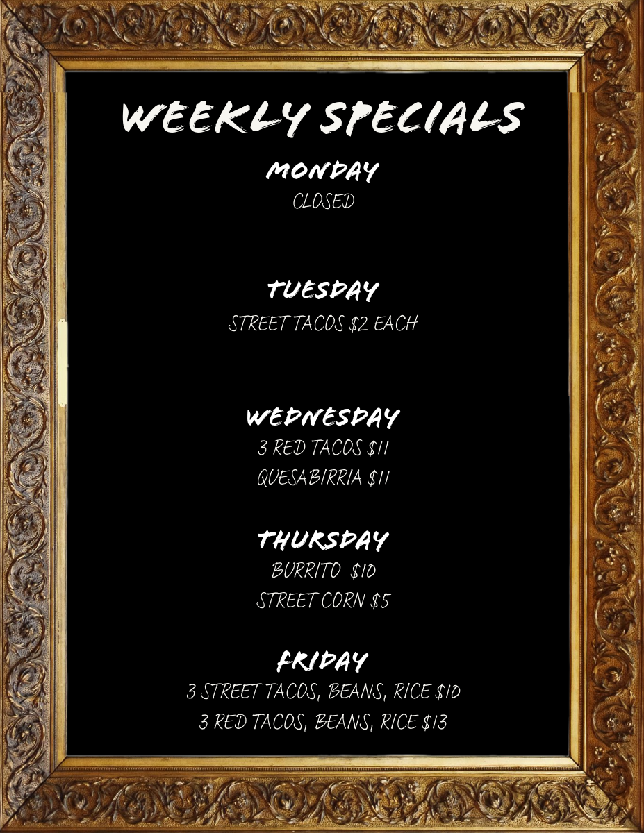 Taco Life Menu