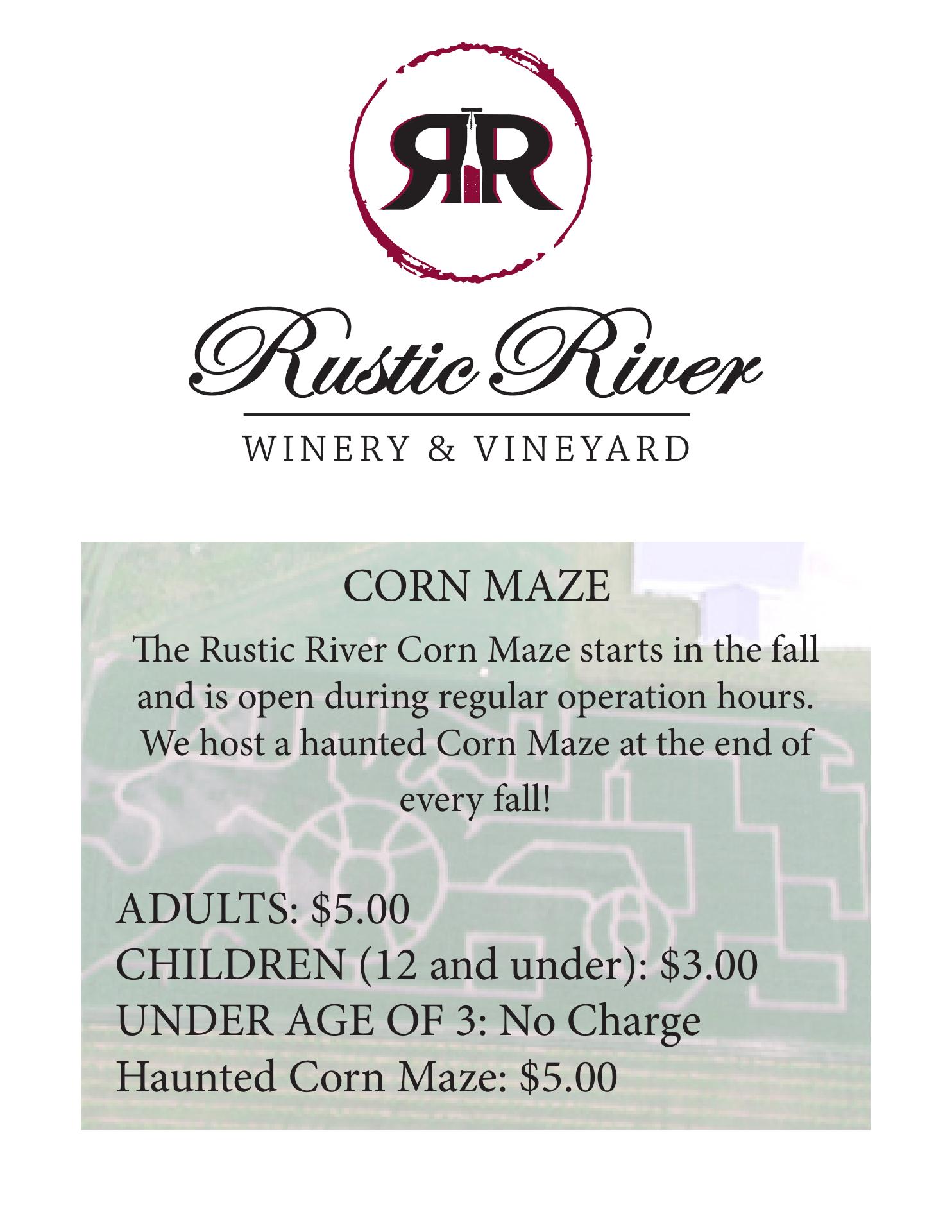Rustic River Winery and Vineyard Menu