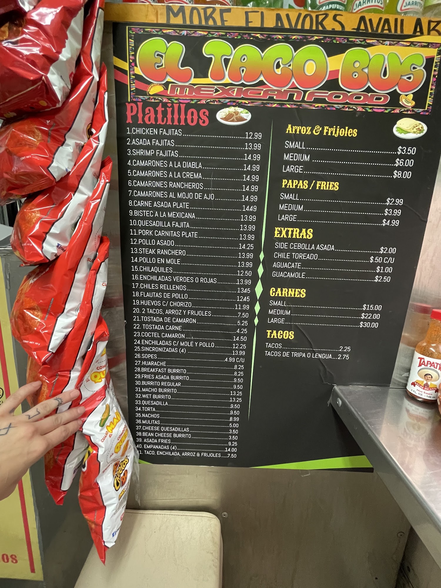 Taco Bus Menu