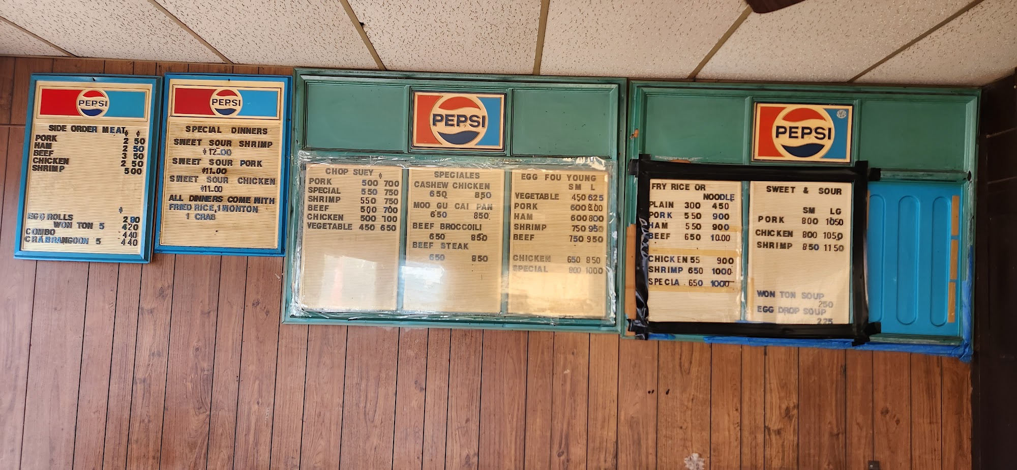 Chong's Chop Suey Menu