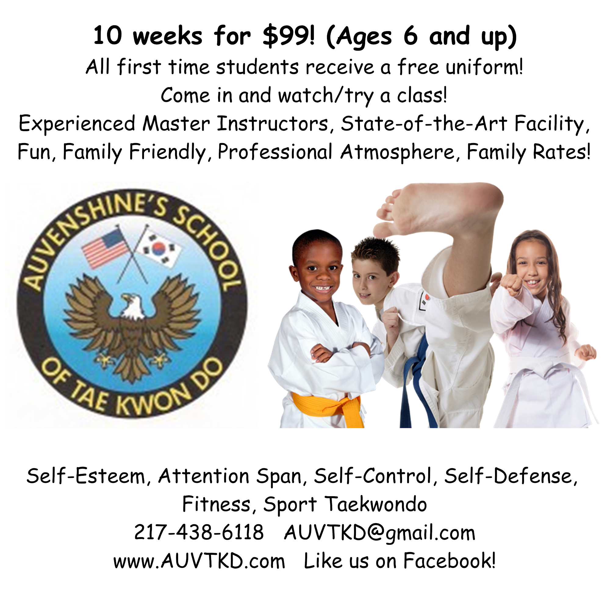 Auvenshine's Taekwondo 121 N Iris Dr, Auburn Illinois 62615