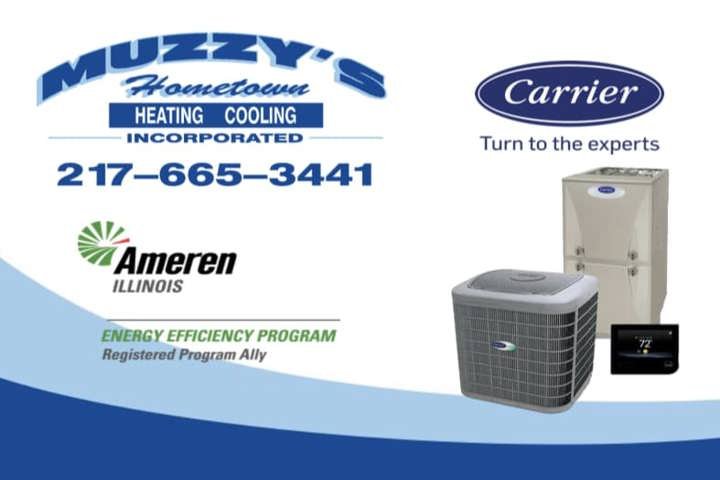 Muzzy's Hometown Heating & Cooling, Inc. 3 Purdom Dr, Bethany Illinois 61914