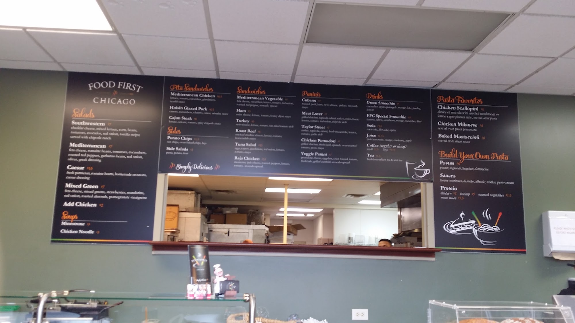 Food First Chicago Menu