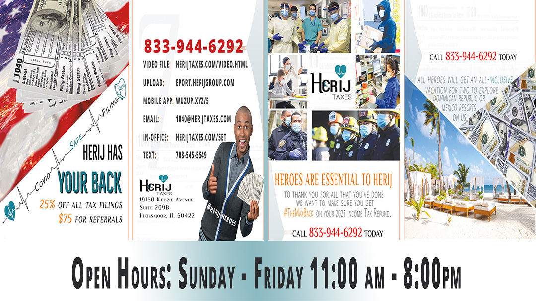 Herij Taxes 19150 Kedzie Ave Suite 209, Flossmoor Illinois 60422