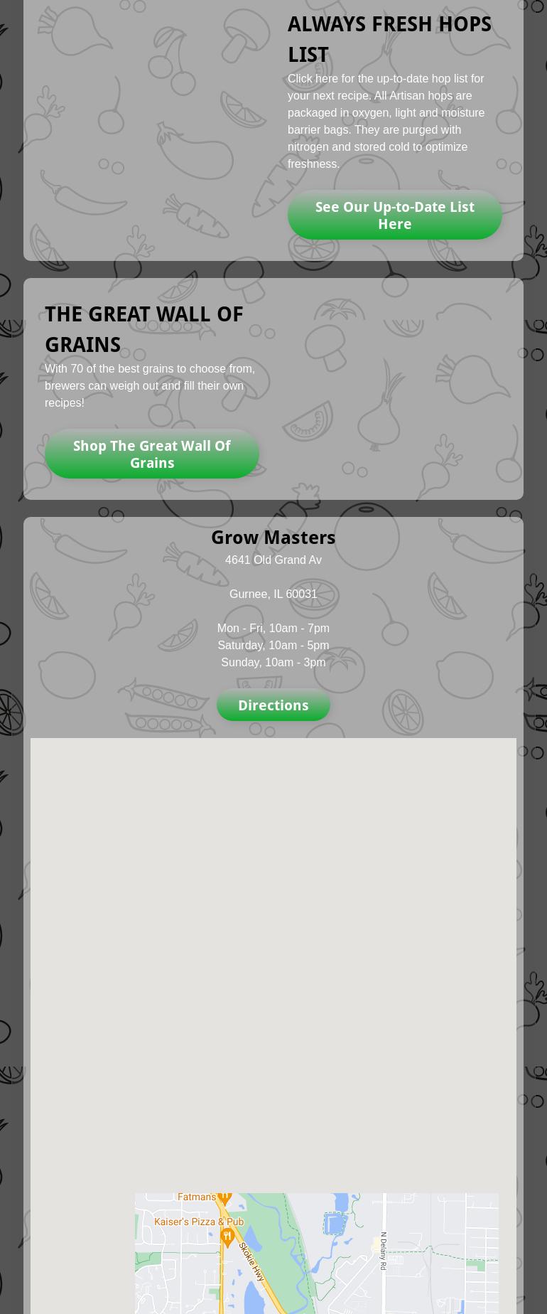 Grow Masters Menu