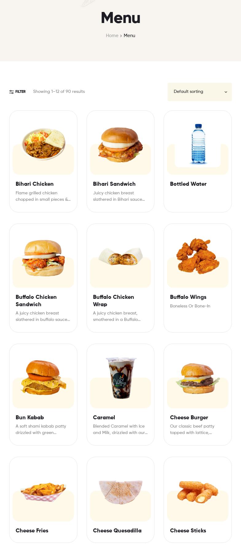 Voltage Bubble Tea Menu