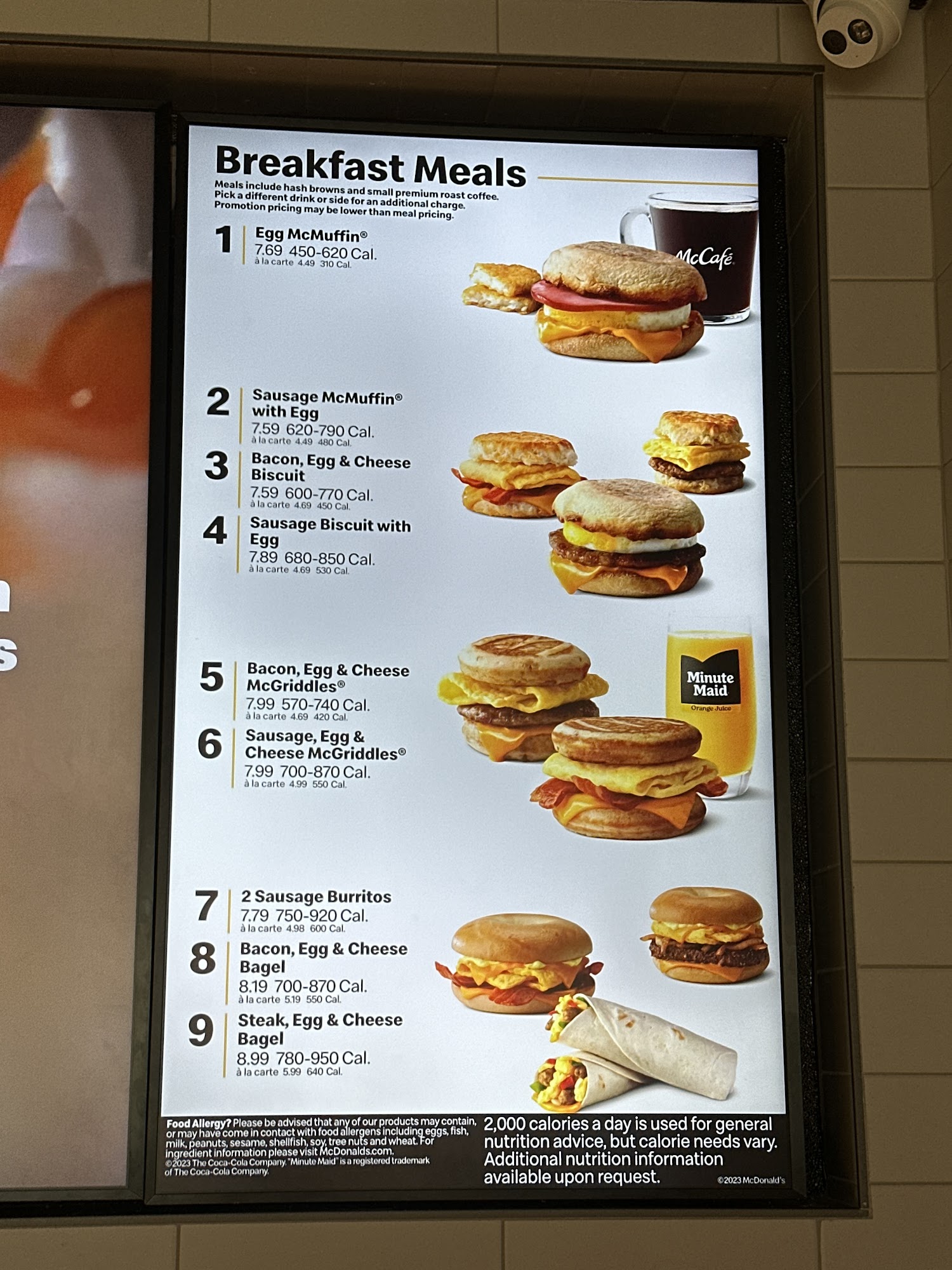 McDonald’s Menu
