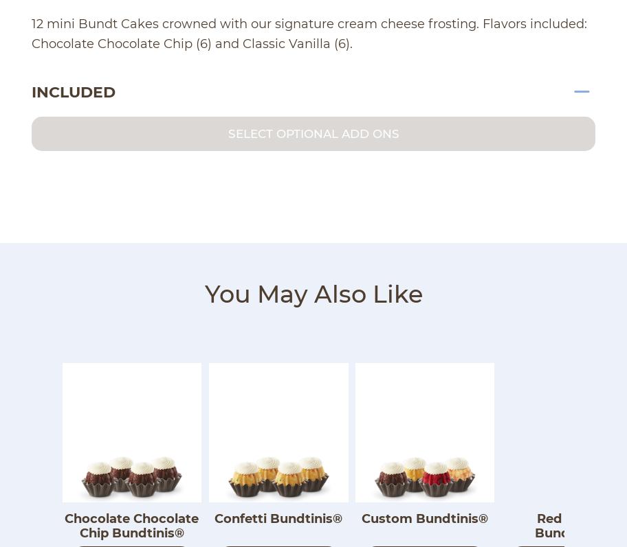 Nothing Bundt Cakes Menu