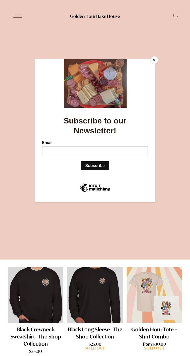 Golden Hour Bake House Menu