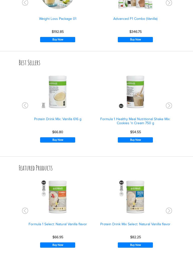 Foxy Nutrition and Herbalife Menu