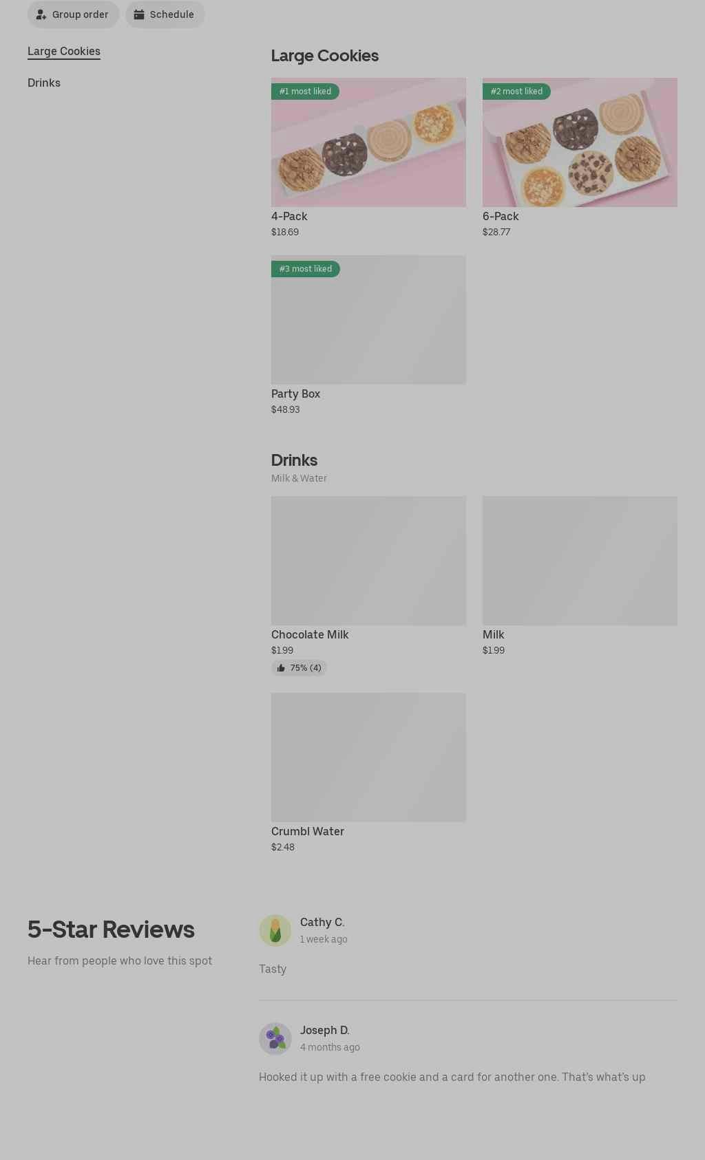 Crumbl - Buffalo Grove Menu