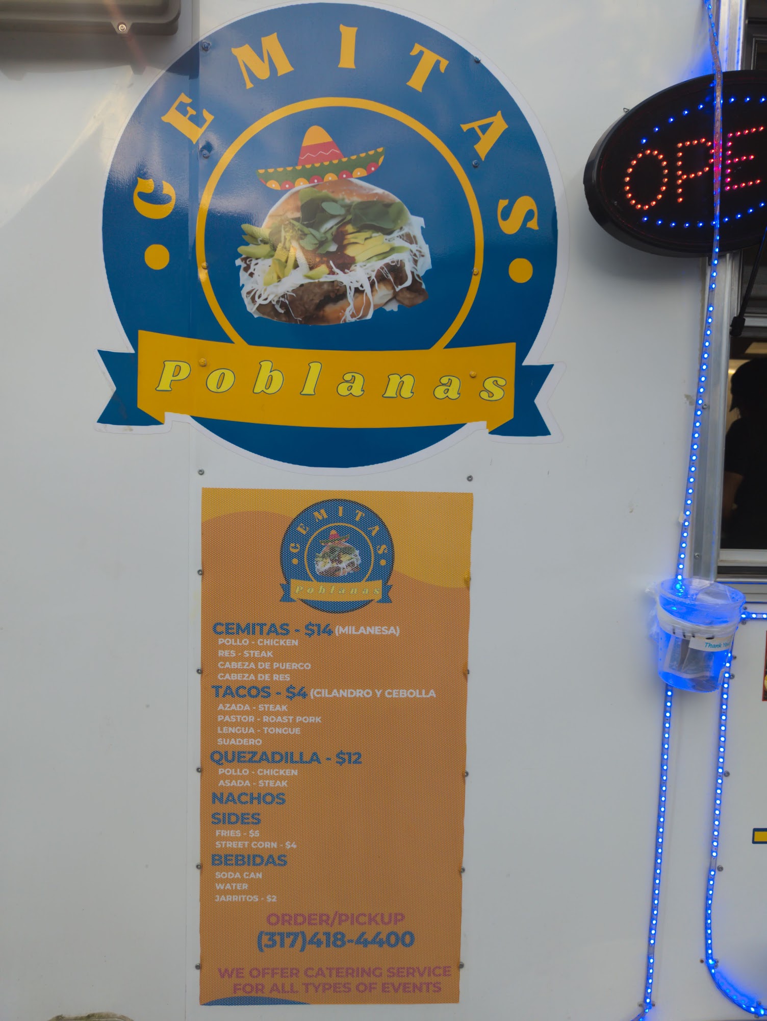 Cemitas poblanas Menu