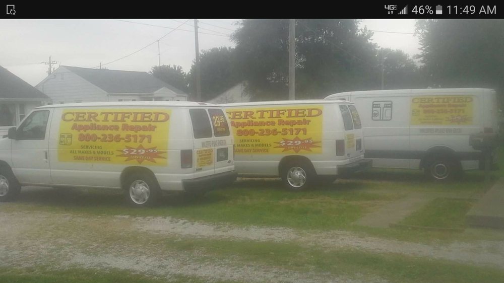 Certified Appliance Repair, LLC 141 W 1st St, Greensburg Indiana 47240
