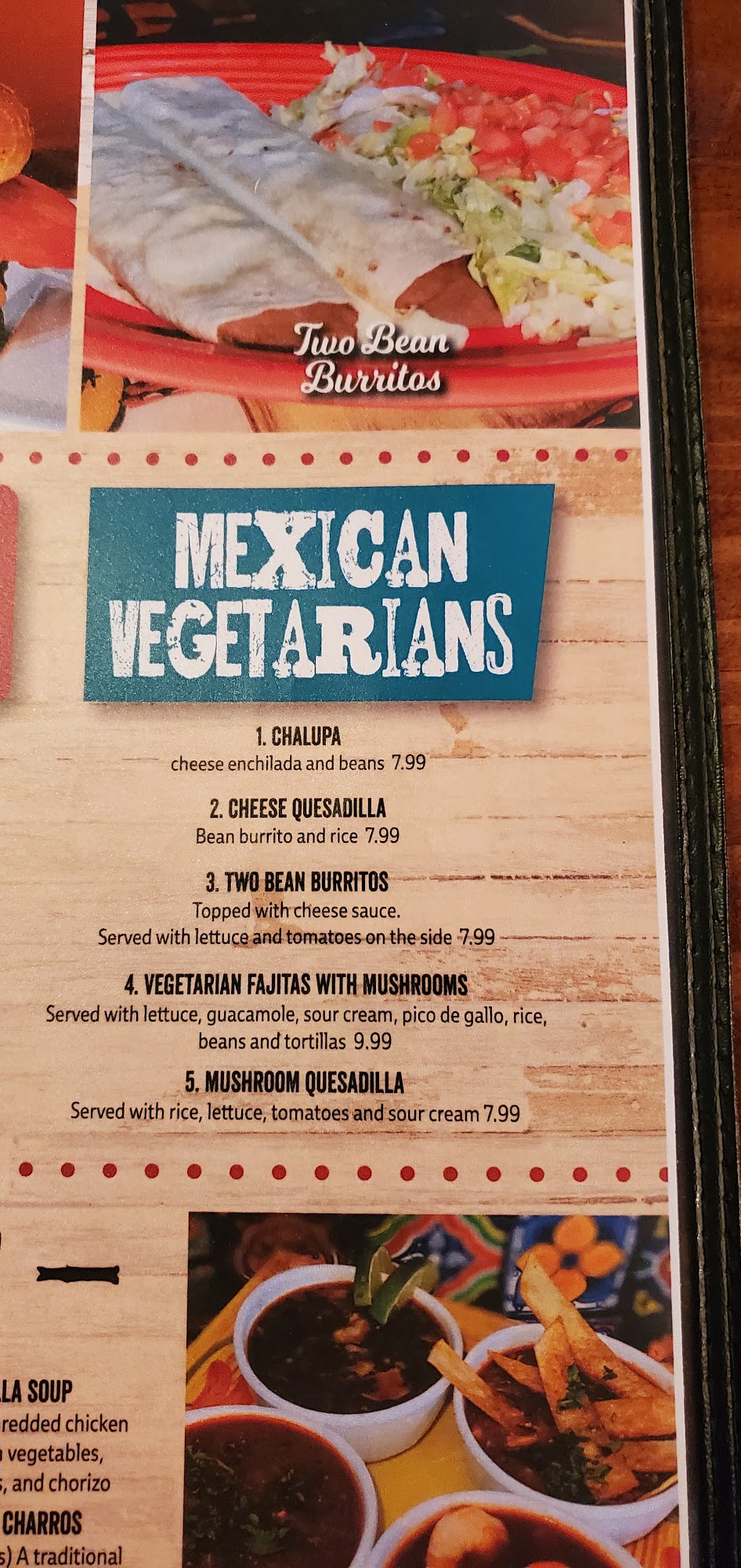 El compadre Menu