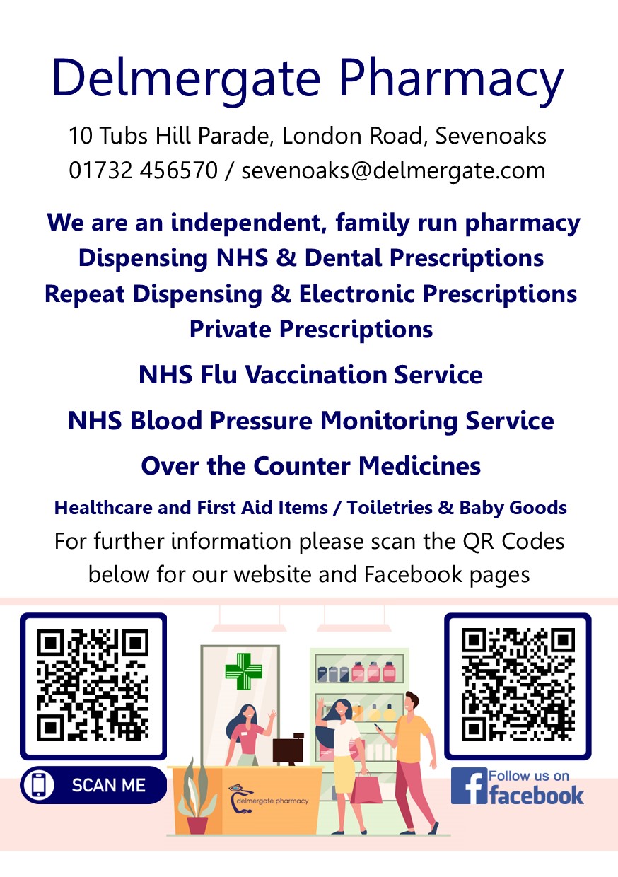 Delmergate Pharmacy, Tubs Hill, Sevenoaks Sevenoaks