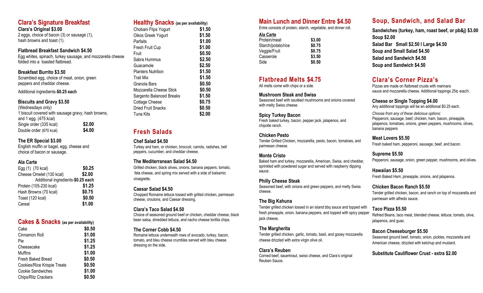 Clara's Corner Cafe Hoisington