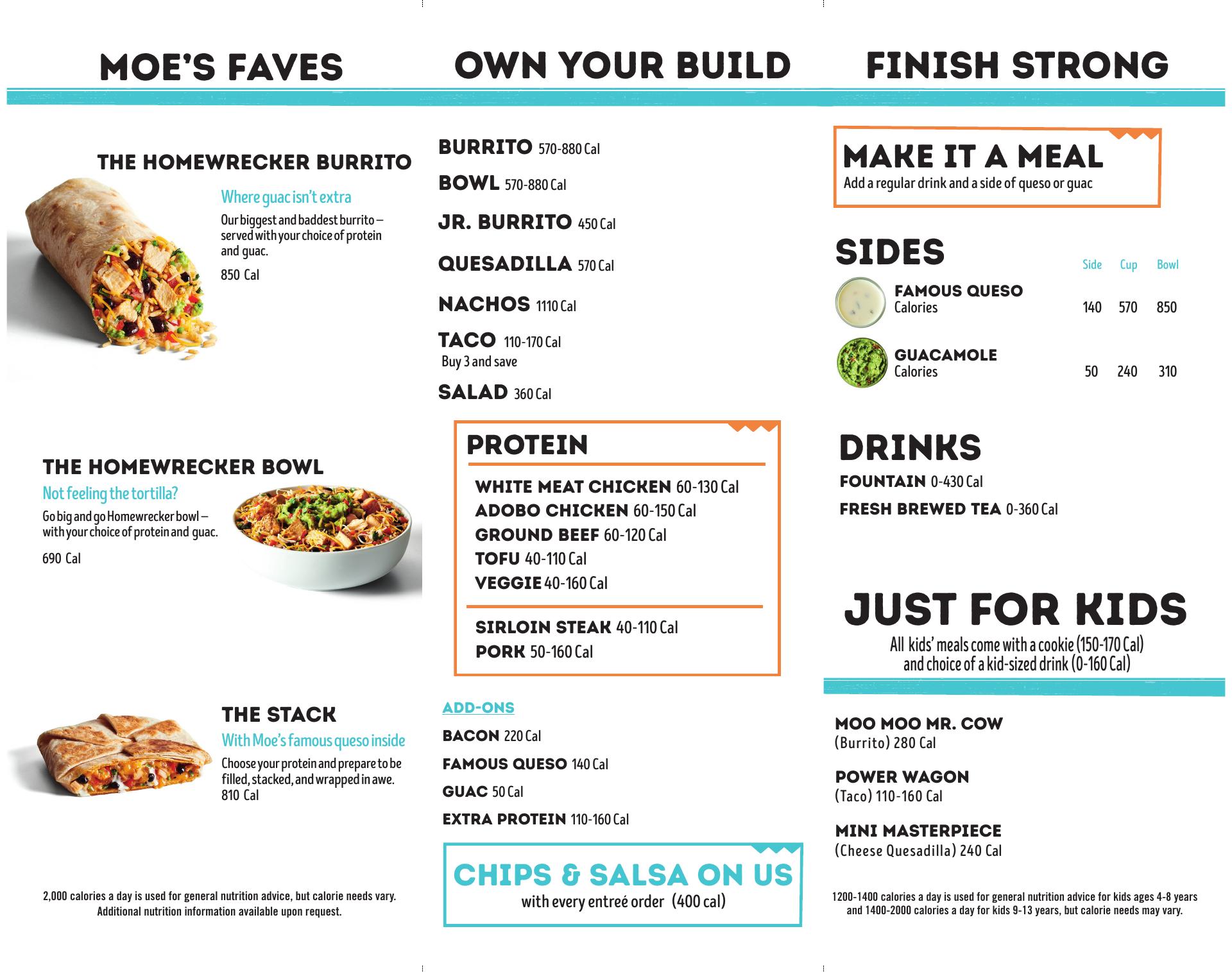 Moe's Southwest Grill Menu