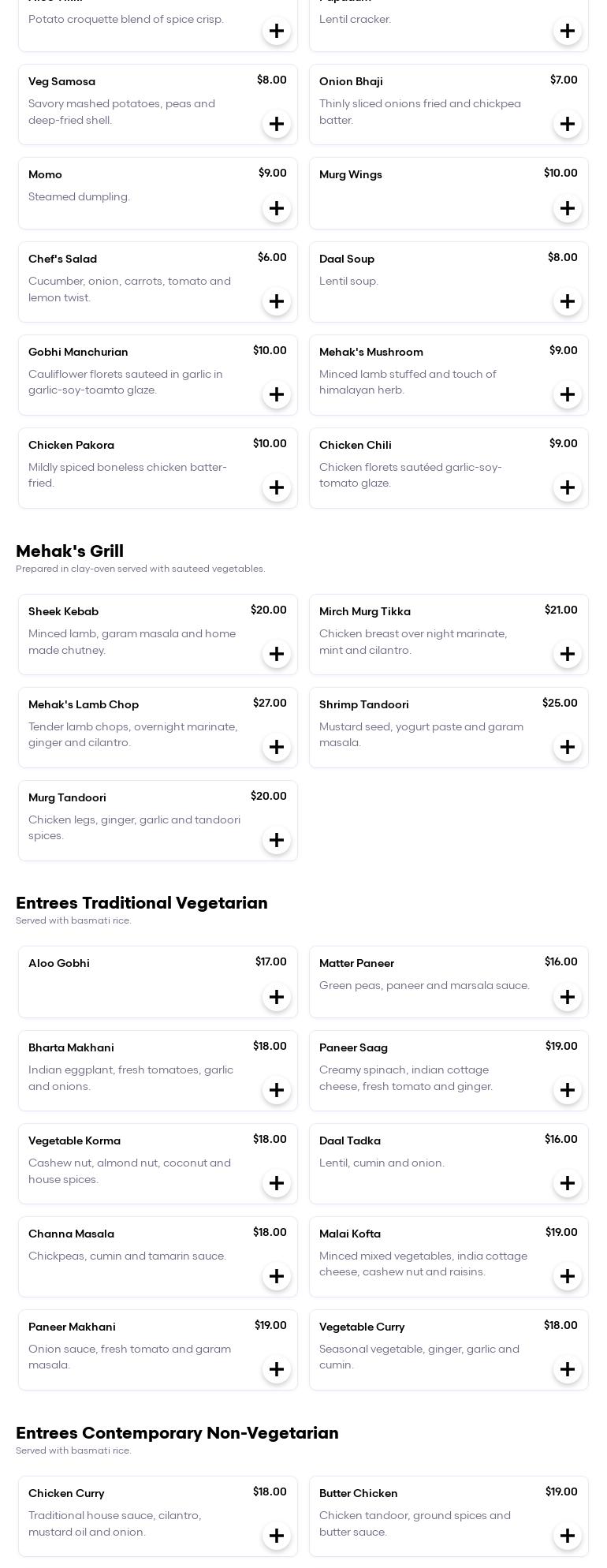 Mahek Menu