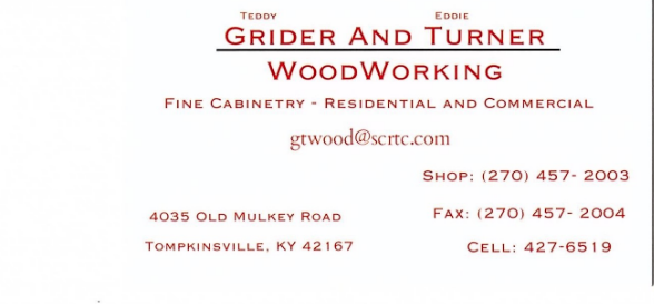 Grider Turner Woodworking 4035 Old Mulkey Rd, Tompkinsville Kentucky 42167