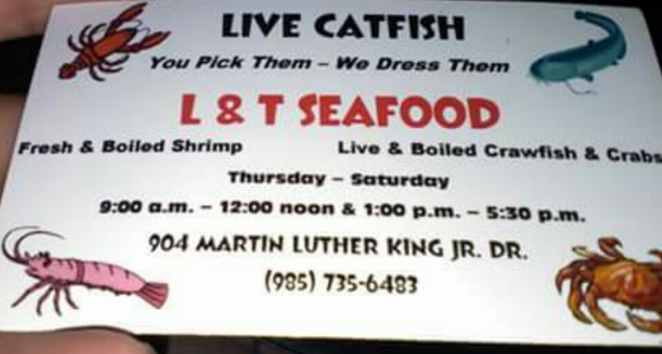 L & T Seafood Inc Menu
