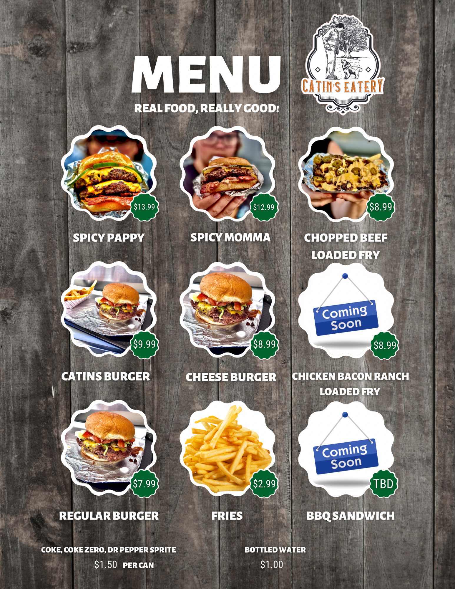 Catin’s Eatery Menu