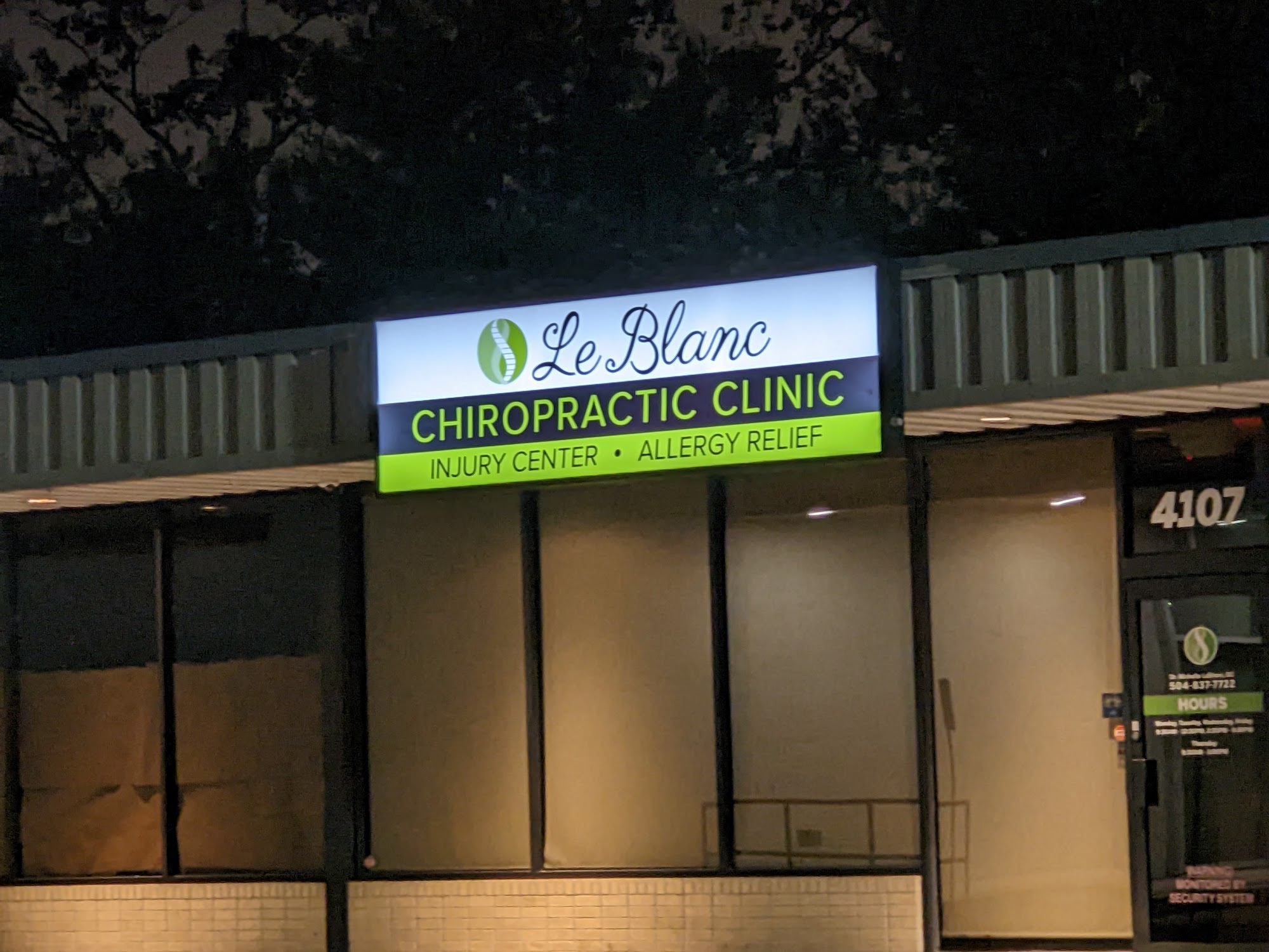 Le Blanc Chiropractic clinic 4107 Jefferson Hwy, Jefferson Louisiana 70121