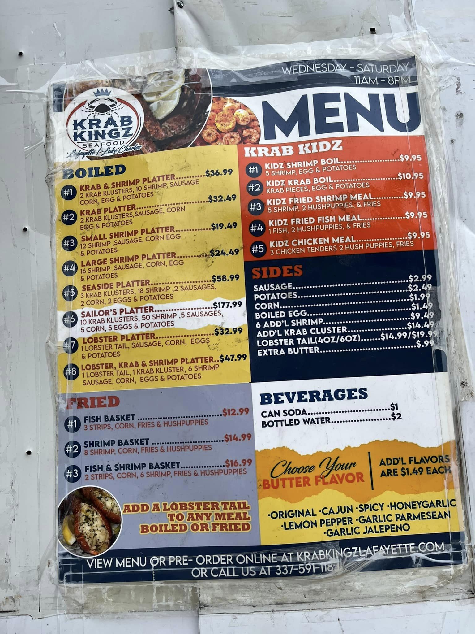Chip's Daiquiris Menu