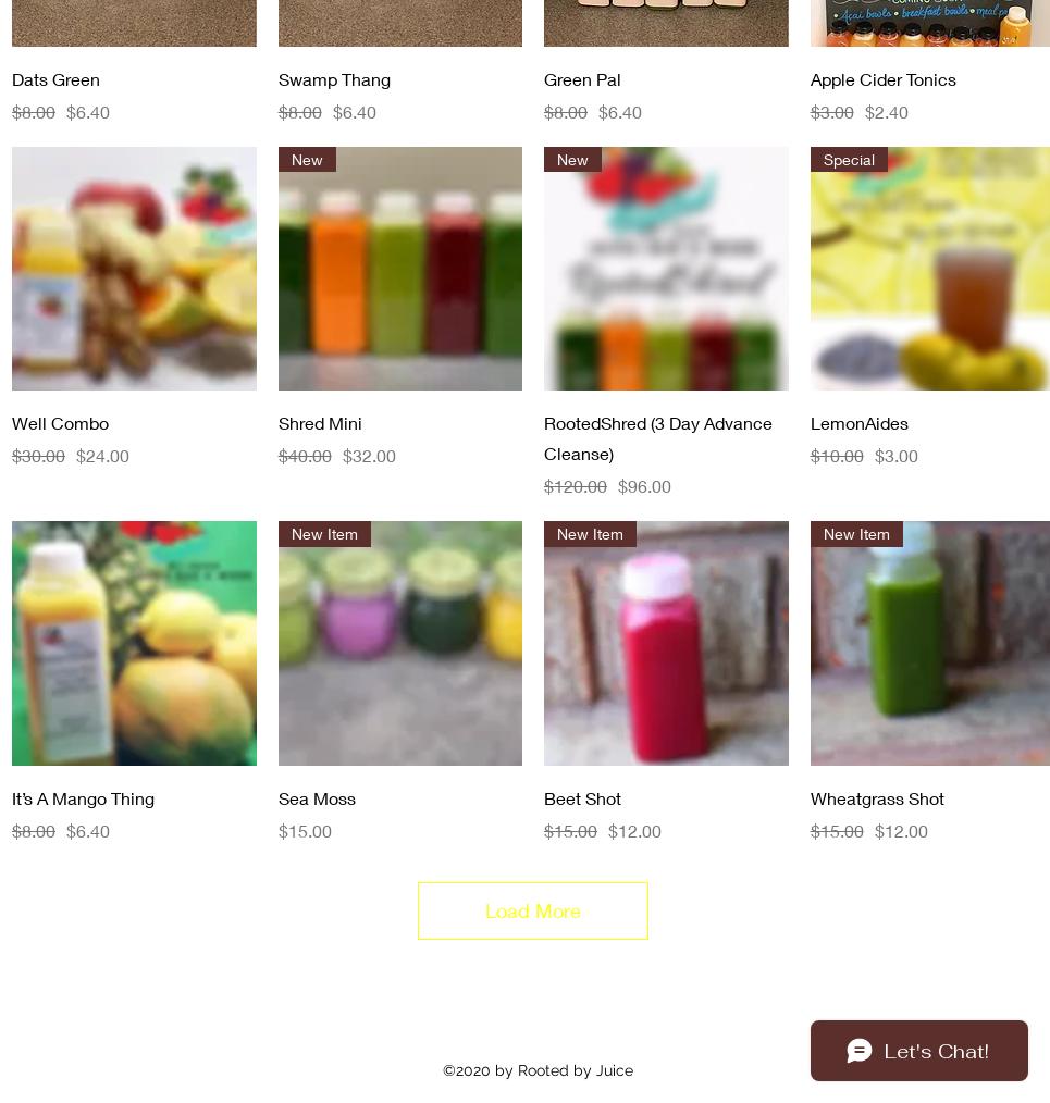 Rooted by Juice Menu