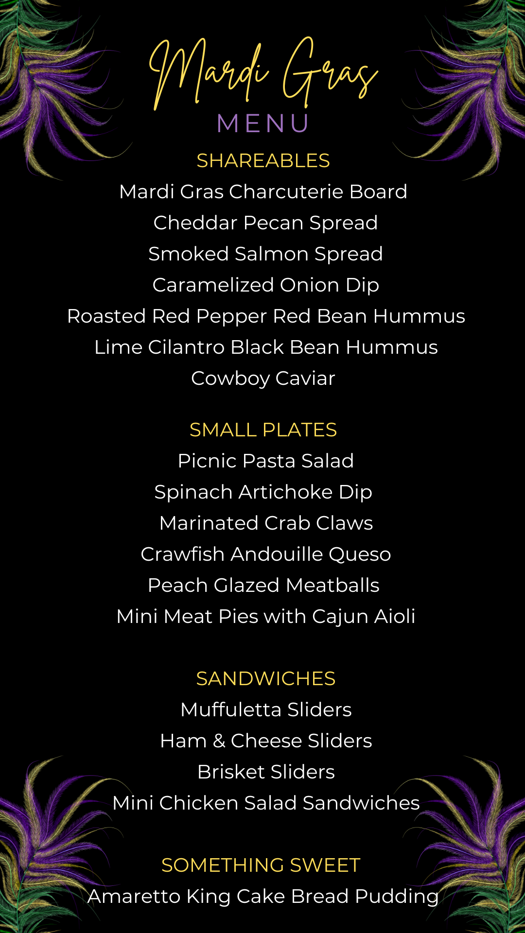 Natchitoches Picnic Company Menu