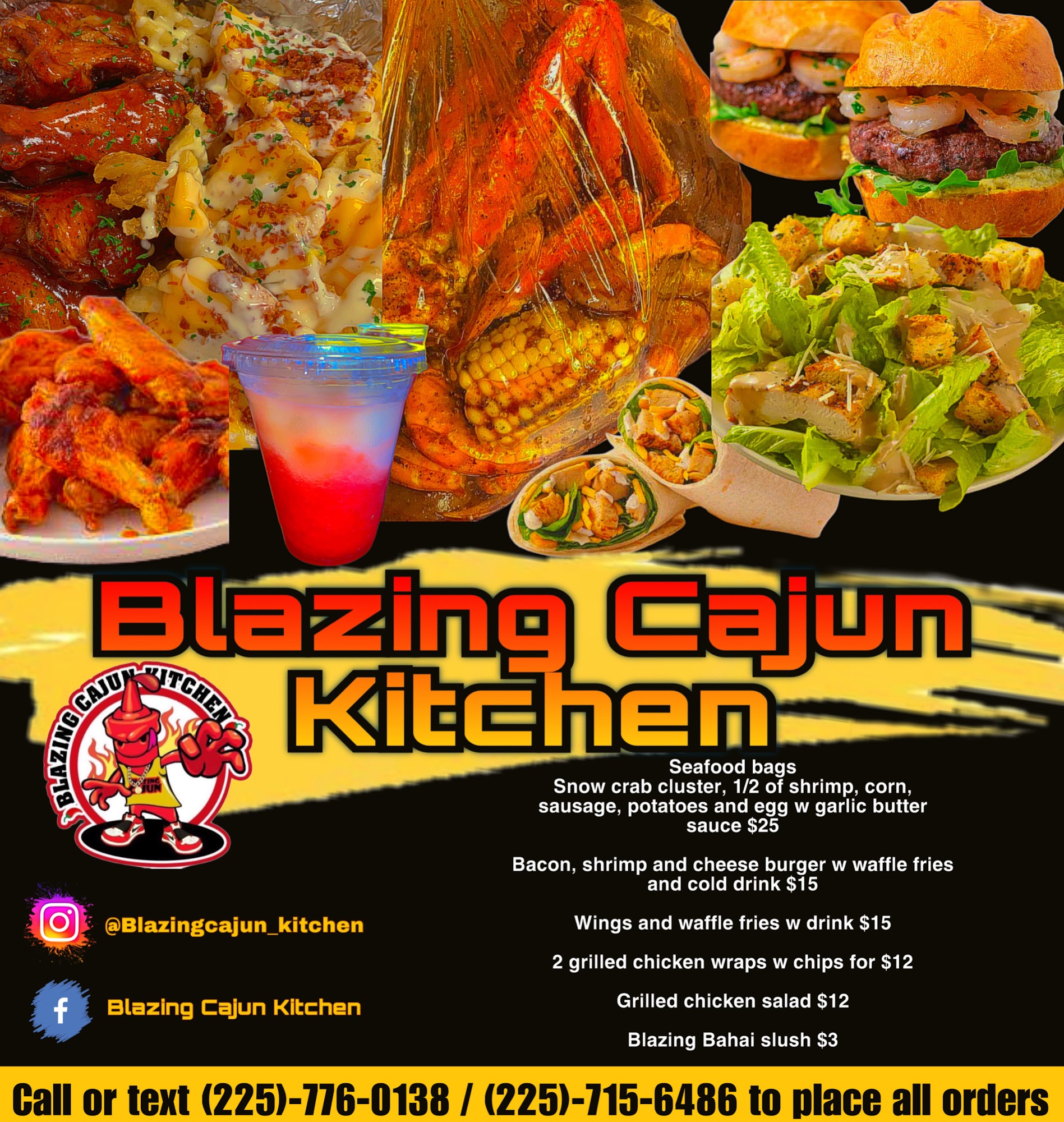 Blazing Cajun Kitchen Menu
