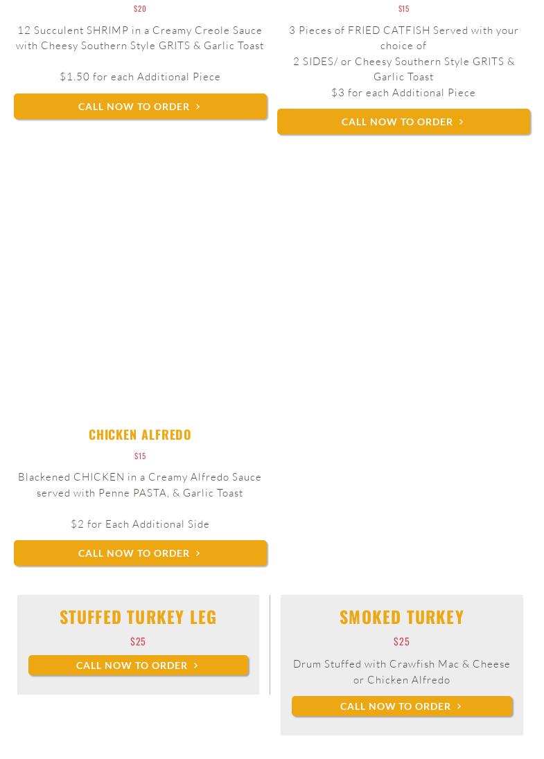 Over The Top Gourmets Menu