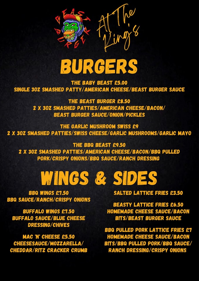 The Kings Head Keelby Menu