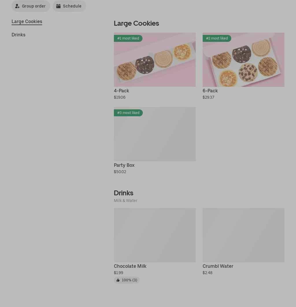 Crumbl - Hanover Menu