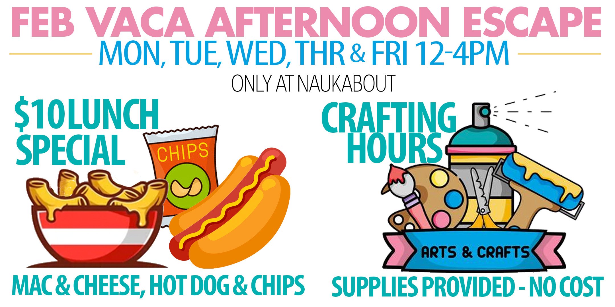 Naukabout Garden Party - Beer Garden, Snacks & Games Menu