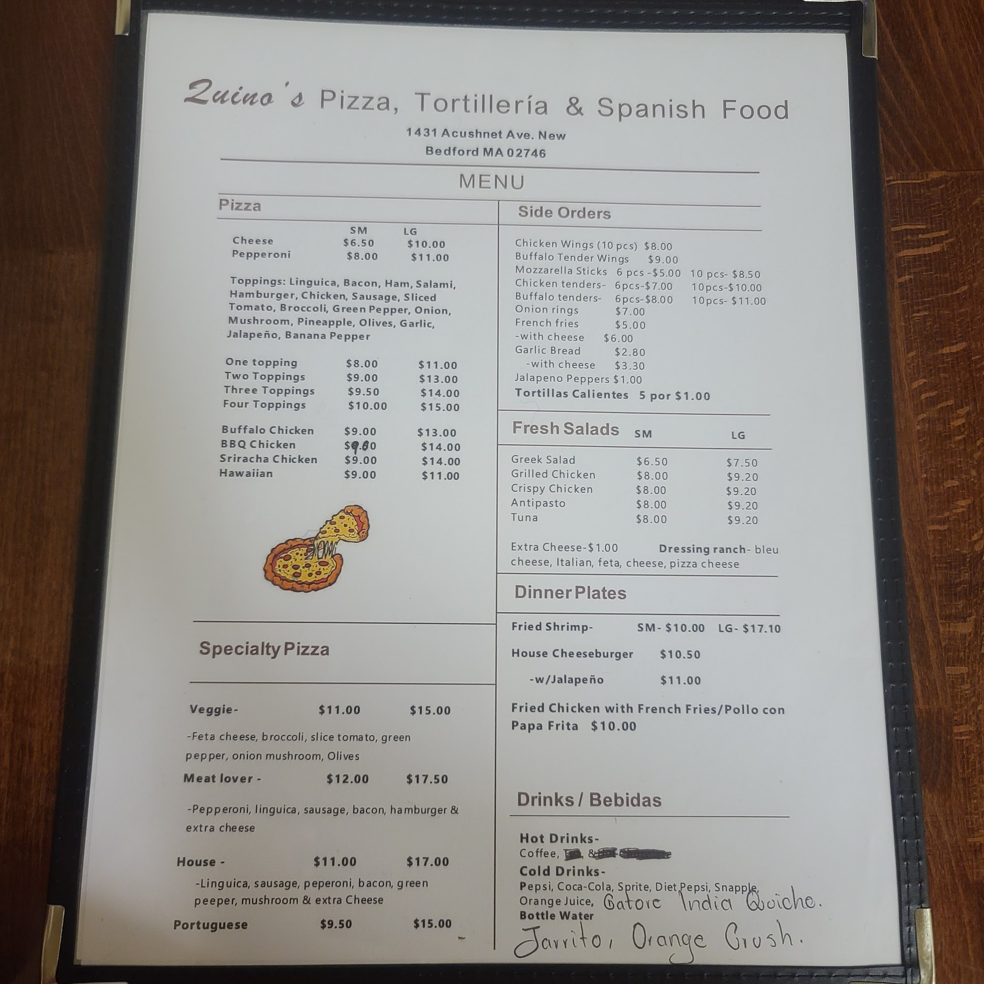 Quino's Pizza 1431 Acushnet Ave, New Bedford, MA 02746