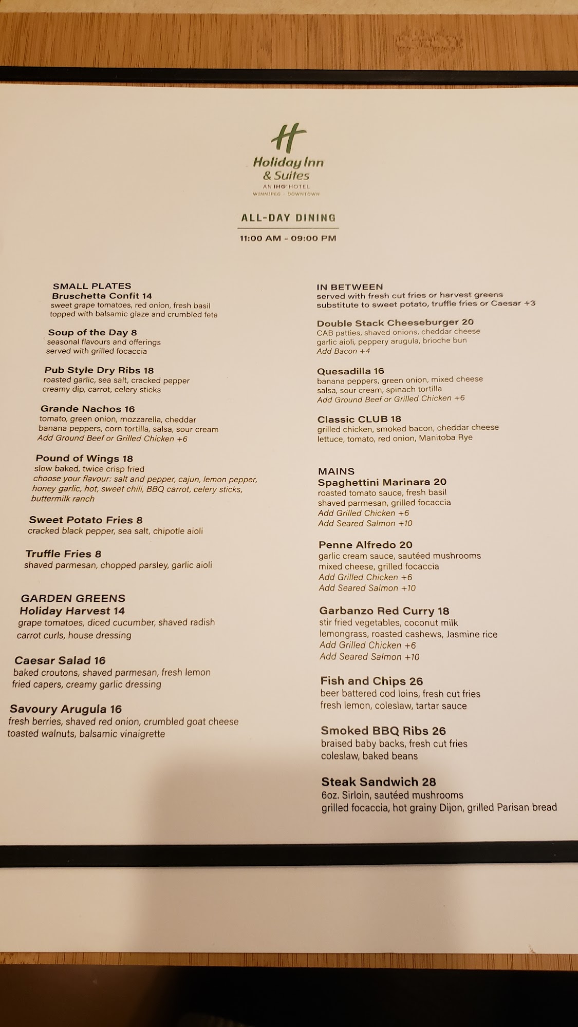 Peppermill Cafe Menu