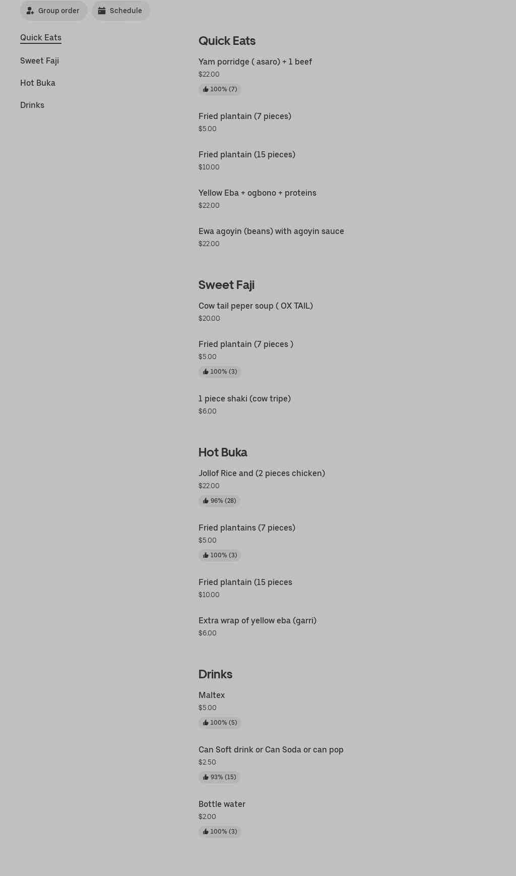 BISIKITCHEN & HADIORS RESTAURANT Menu