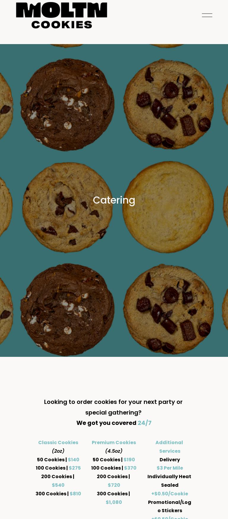 MOLTN Cookies Menu