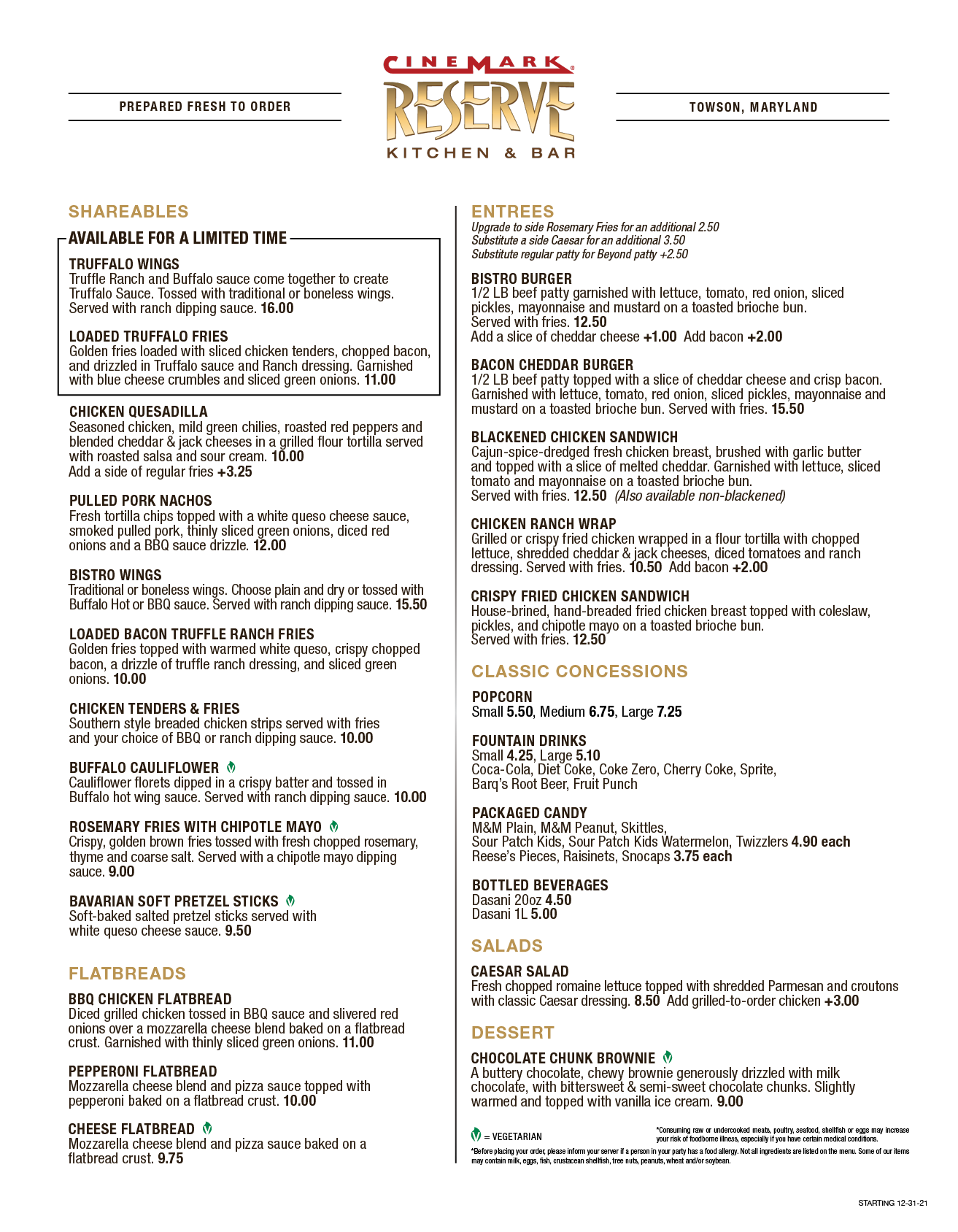 Reserve Kitchen & Bar - Towson