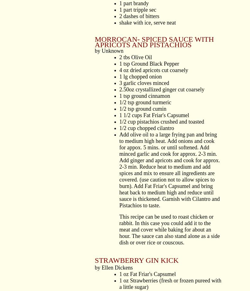 The Fat Friar's Meadery Menu