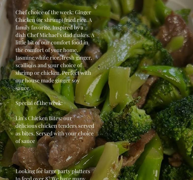 Lin's Takeout Kitchen Menu
