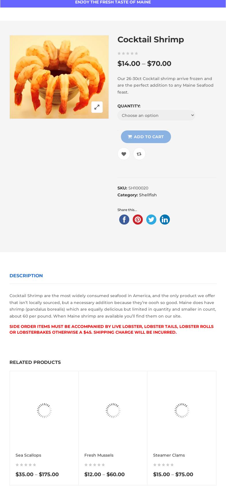 Lucky Catch Lobster Menu