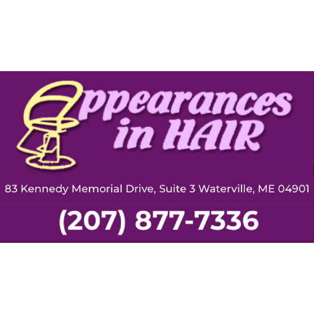 Appearances In Hair 83 Kennedy Memorial Dr Suite 3, Waterville Maine 04901