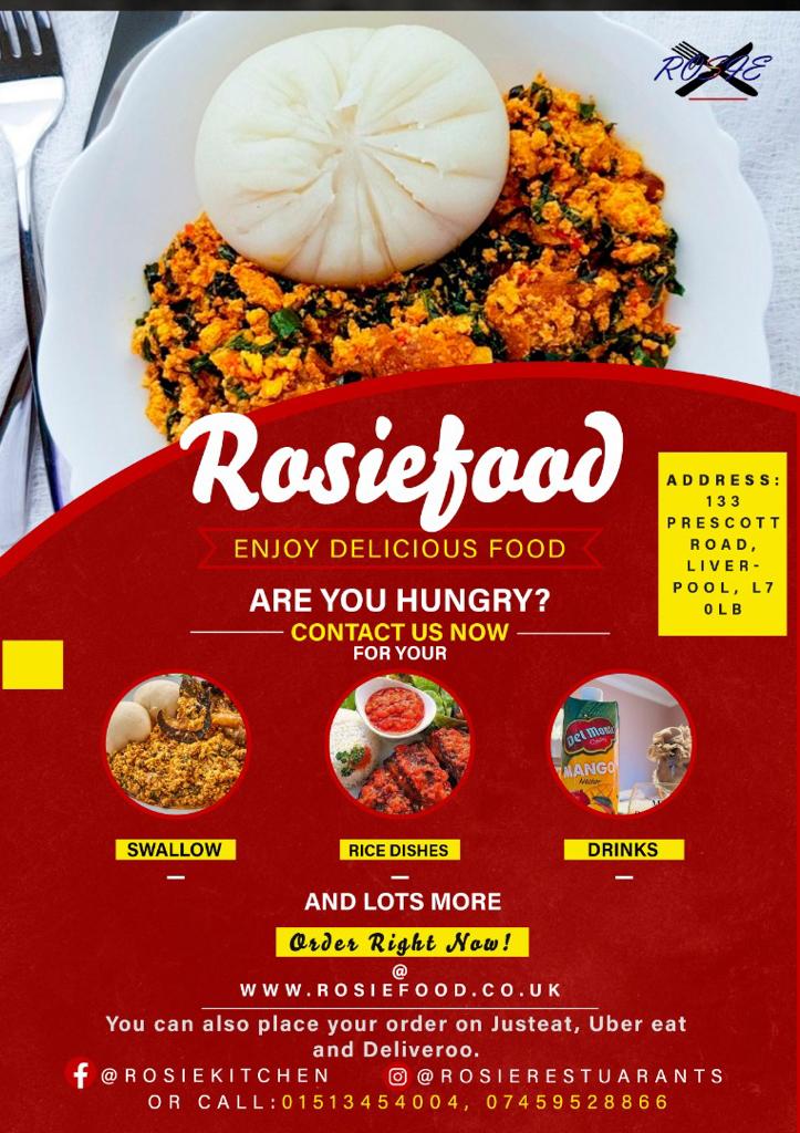 Rosie's Restaurant and Takeaway Menu