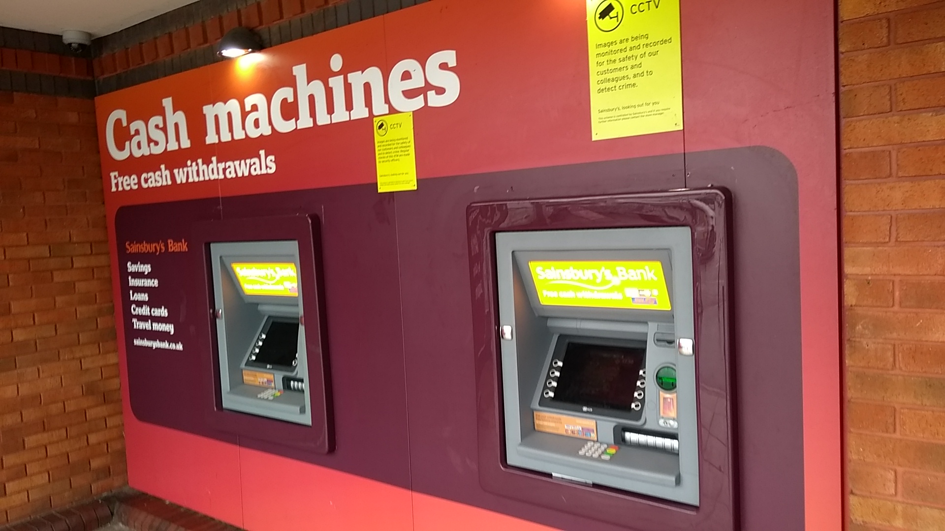 Sainsbury's Bank ATM Liverpool
