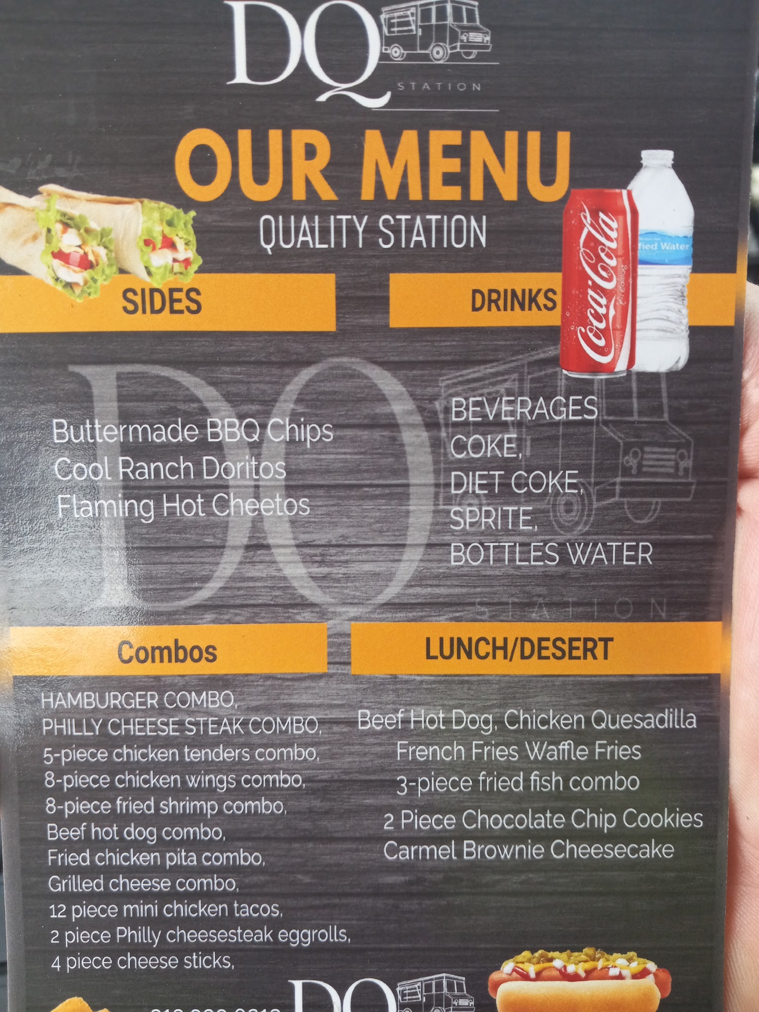 DQS Food Truck Menu