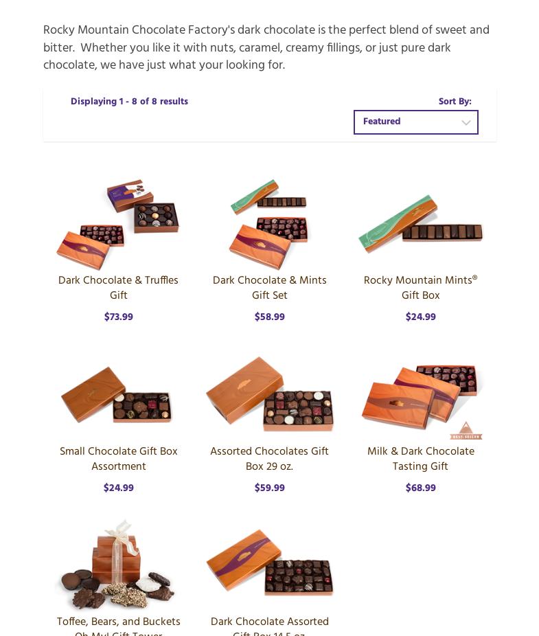 Rocky Mountain Chocolate Factory Menu